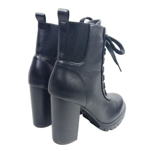 Top Moda Women's Size 6.5 Chunky High Heel Bootie Black - Picture 5 of 8